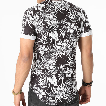 Frilivin - Tee Shirt Oversize Floral Y5454 Noir