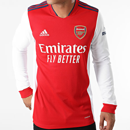 adidas - Tee Shirt Manches Longues Arsenal FC GQ3247 Rouge Blanc