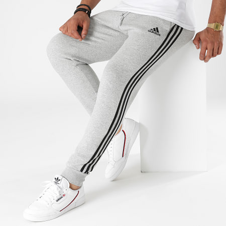 Adidas Sportswear - Pantalon Jogging A Bandes GM1091 Gris Chiné