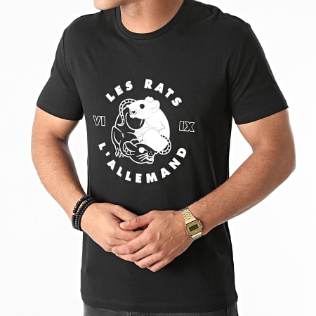 L'Allemand - Tee Shirt Les Rats Noir Blanc