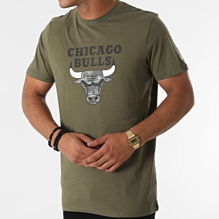 New Era - Tee Shirt Chicago Bulls 12827165 Vert Kaki