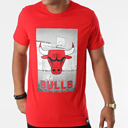 New Era - Tee Shirt Chicago Bulls NBA Photographic 12827209 Rouge