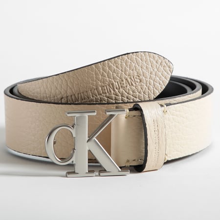 Calvin Klein - Cinturón de mujer Mono Hardware 8783 Beige