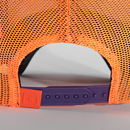 Capslab - Casquette Trucker Goku Orange Fluo Violet