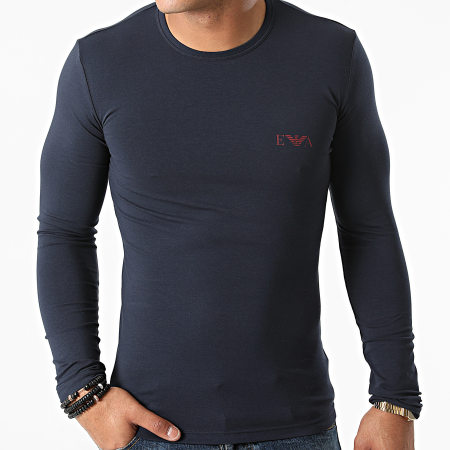 Emporio Armani - Tee Shirt Manches Longues 111023-1A715 Bleu Marine