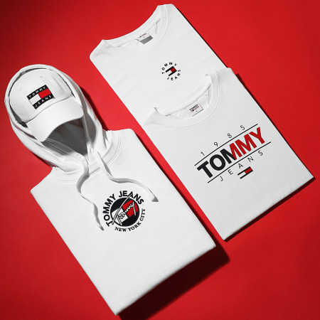 Tommy Jeans - Tee Shirt Essential Graphic 1600 Blanc