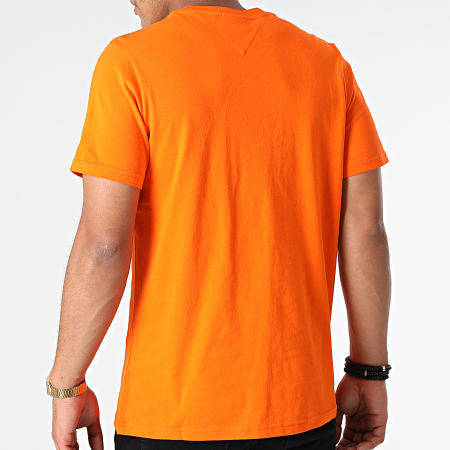 Tommy Jeans - Camiseta atemporal Tommy 1605 naranja