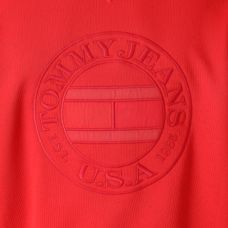 Tommy Jeans - Felpa girocollo con grafica circolare tonale 1634 Rosso