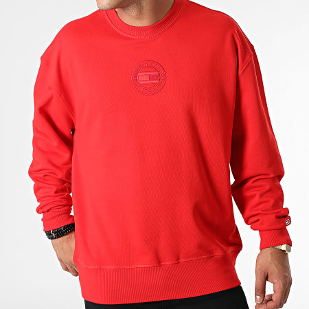 Tommy Jeans - Sweat Crewneck Tonal Circular Graphic 1634 Rouge