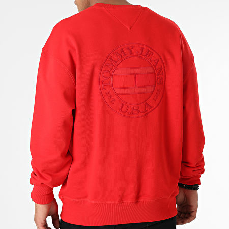 Tommy Jeans - Sweat Crewneck Tonal Circular Graphic 1634 Rouge