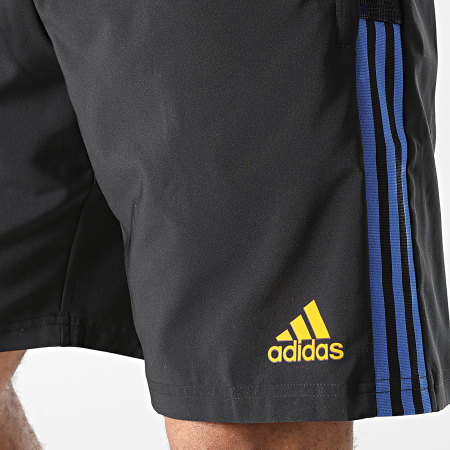 Adidas Sportswear - Short Jogging A Bandes Manchester United GR4344 Noir Bleu