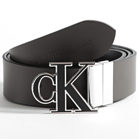 Calvin Klein - Ceinture Réversible Adjustable Mono Hardware 7243 Noir Marron