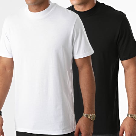 Jack And Jones - Lot De 2 Tee Shirts Basic 12183834 Blanc Noir