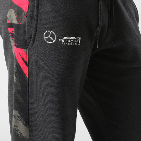 New Era - Pantalon Jogging A Bandes Mercedes AMG Petronas 12837029 Gris Anthracite Chiné