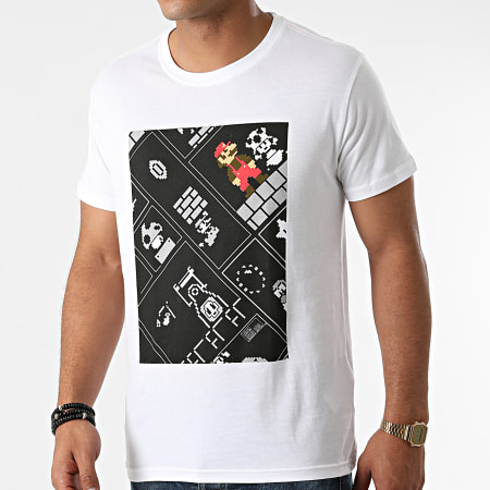 Super Mario - Tee Shirt 8Bit Blanc