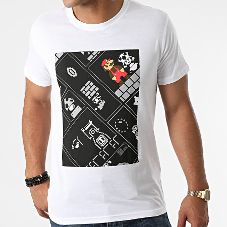Super Mario - Tee Shirt 8Bit Blanc