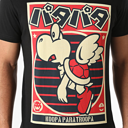 Super Mario - Tee Shirt Paratroopa Propaganda Noir