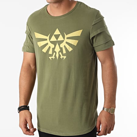 Zelda - Tee Shirt Oversize Hyrule Pintuck Vert Kaki