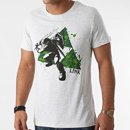 Zelda - Camiseta Splatter Triforce Blanco
