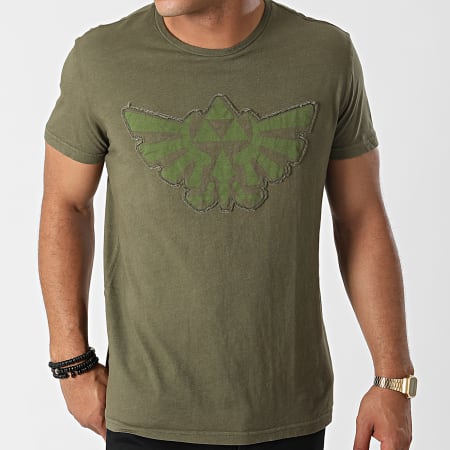 Zelda - Camiseta Cosida Hyrule Verde Caqui