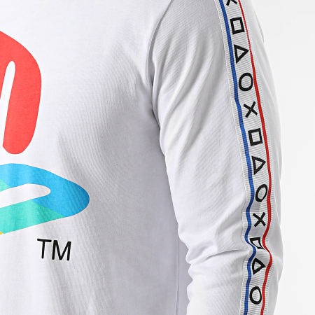 Playstation - Tee Shirt Oversize Manches Longues Taping Blanc