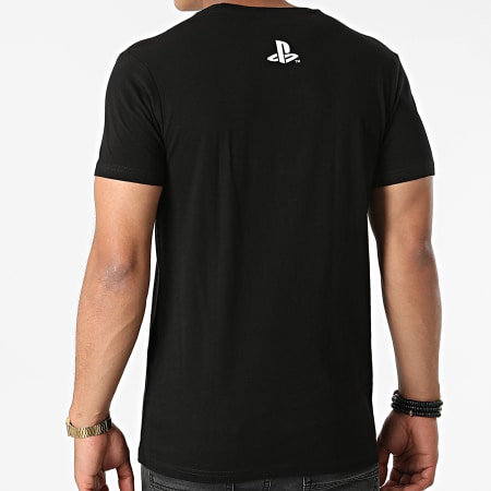Playstation - Tee Shirt Color Stripe Logo Noir