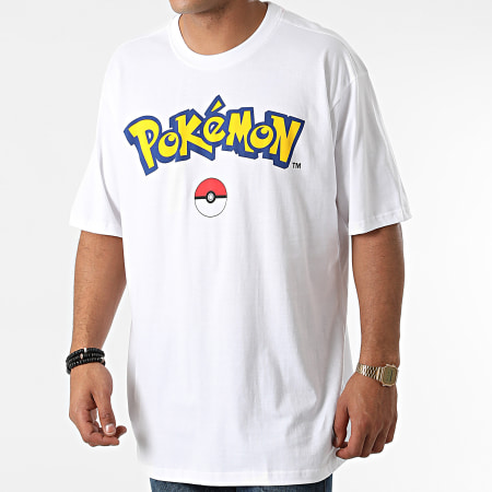 Pokémon - Camiseta extragrande Core Logo Blanco