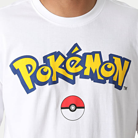 Pokémon - Camiseta extragrande Core Logo Blanco