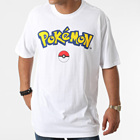 Pokémon - Maglietta oversize Core Logo Bianco