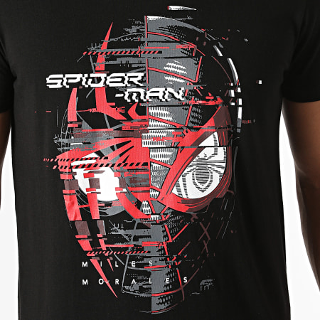Spiderman - Tee Shirt Miles Morales Spider Head Noir