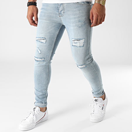 Black Industry - 7043 Jeans skinny con lavaggio blu
