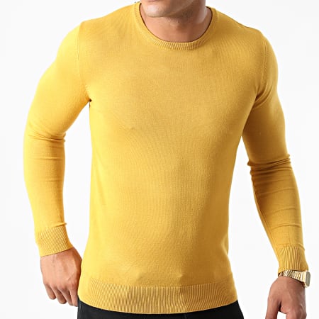 KZR - Pull LD-69006 Jaune Moutarde