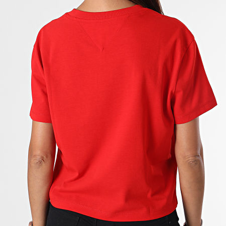 Tommy Jeans - Tee Shirt Femme Center Badge 0404 Rouge