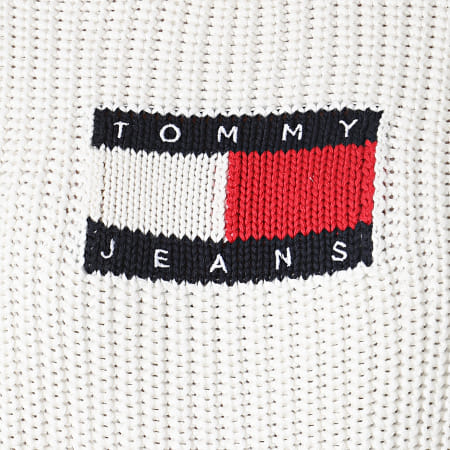 Tommy Jeans - Pull Femme Center Flag 1001 Blanc
