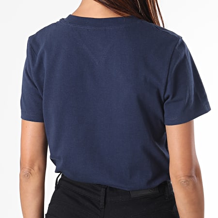 Tommy Jeans - Tee Shirt Femme Regular Timeless 11235 Bleu Marine