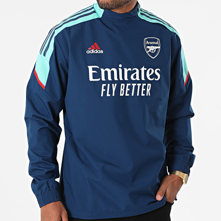 Adidas Sportswear - Sweat Col Zippé Arsenal GT1190 Bleu Marine