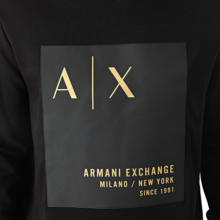 Armani Exchange - Sweat Crewneck 6KZMDB-ZJ6PZ Noir Doré
