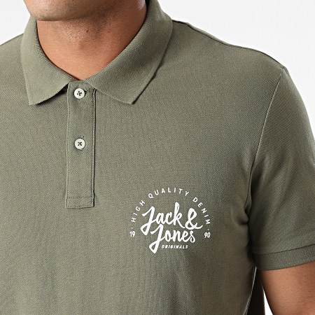 Jack And Jones - Polo verde caqui de manga corta de Kimbel