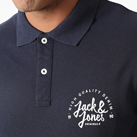 Jack And Jones - Polo Kimbel a maniche corte blu navy