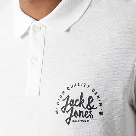 Jack And Jones - Polo Kimbel a maniche corte bianco