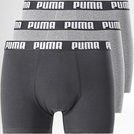 Puma - Set di 3 boxer per tutti i giorni, grigio erica