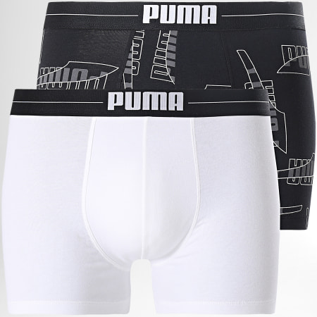 Puma - Lot De 2 Boxers Everyday Blanc Noir