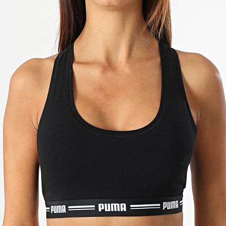 Puma - Sujetador Racerback para Mujer Negro