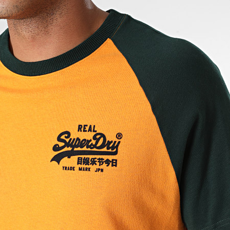 Superdry - Tee Shirt Vintage Logo AC Raglan M1011209A Orange Vert