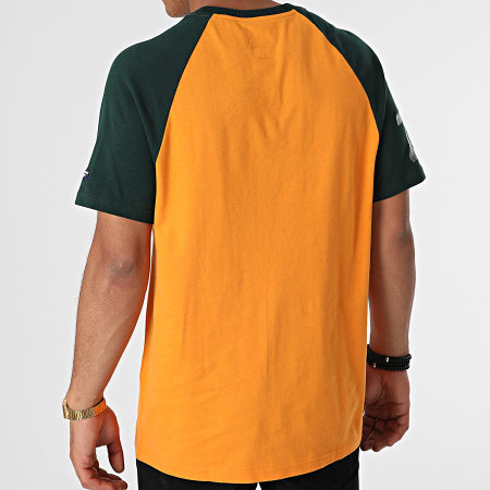 Superdry - Vintage AC Raglan Logo Tee Shirt M1011209A Arancione Verde