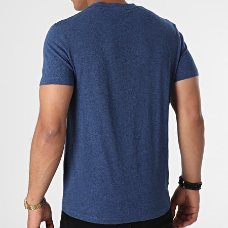 Superdry - Camiseta con bordado de logotipo vintage M1011245A azul marino jaspeado