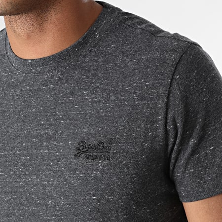 Superdry - Tee Shirt Vintage Logo Embroidery M1011245A Gris Anthracite Chiné