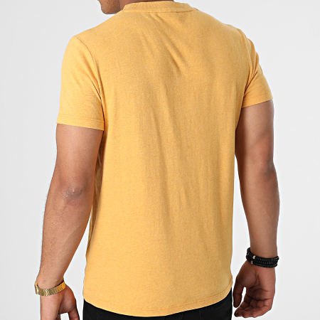 Superdry - Camiseta con bordado de logotipo vintage M1011245A amarillo jaspeado