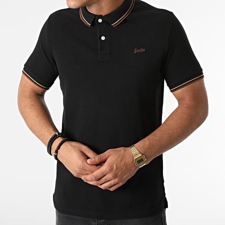 Superdry - Polo Manches Courtes Tipped M1110253A Noir