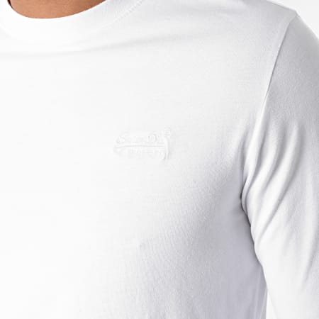 Superdry - Maglietta manica lunga ricamo logo vintage M6010550A Bianco